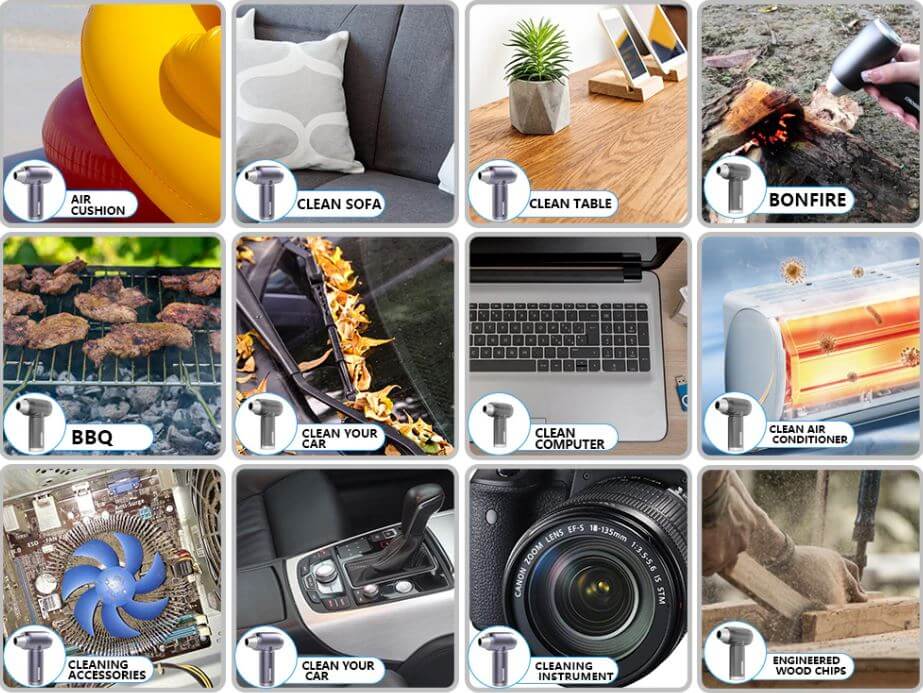 크로스건 미니 무선 에어건: 초강력 무선 제트 터보 팬 에어건의 활용성 3 크로스건 용도