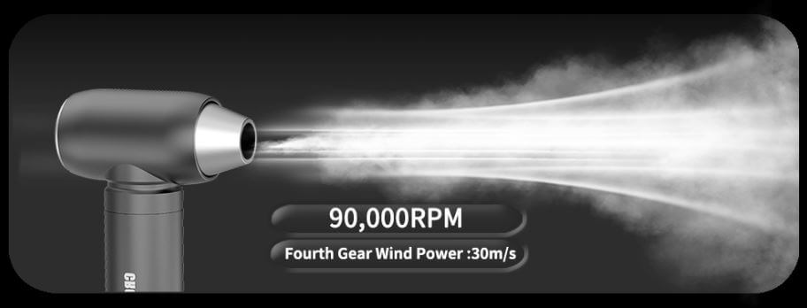 크로스건 미니 무선 에어건: 초강력 무선 제트 터보 팬 에어건의 활용성 2 chrome 0902 289