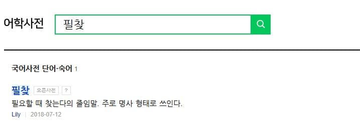 "필찾" 뜻 무엇일까? 필구와 필독에 이어 새롭게 떠오른 줄임말! 3 chrome 1110 1368