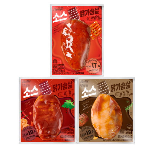[랭킹닭컴] 맛있닭 소스 통 닭가슴살 3종 혼합, 50개, 100g